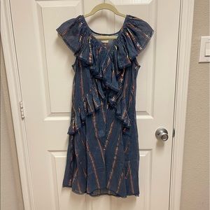 TRYB Revlove Metallic Striped Dress